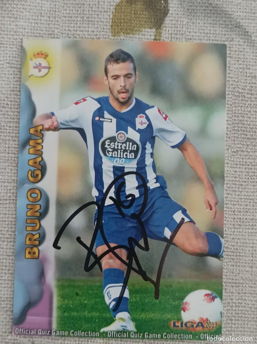 Cromos de f&uacute;tbol: Cromo futbol firmado Bruno Gama
