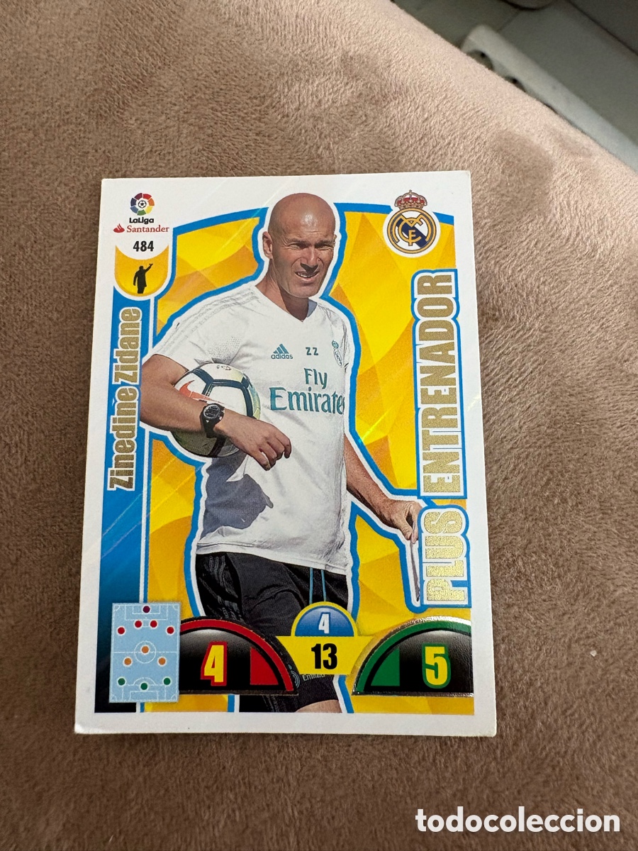 Cromos de Futebol: Adrenalyn PLUS ENTRENADOR 484 ZINEDINE ZIDANE 2017-18