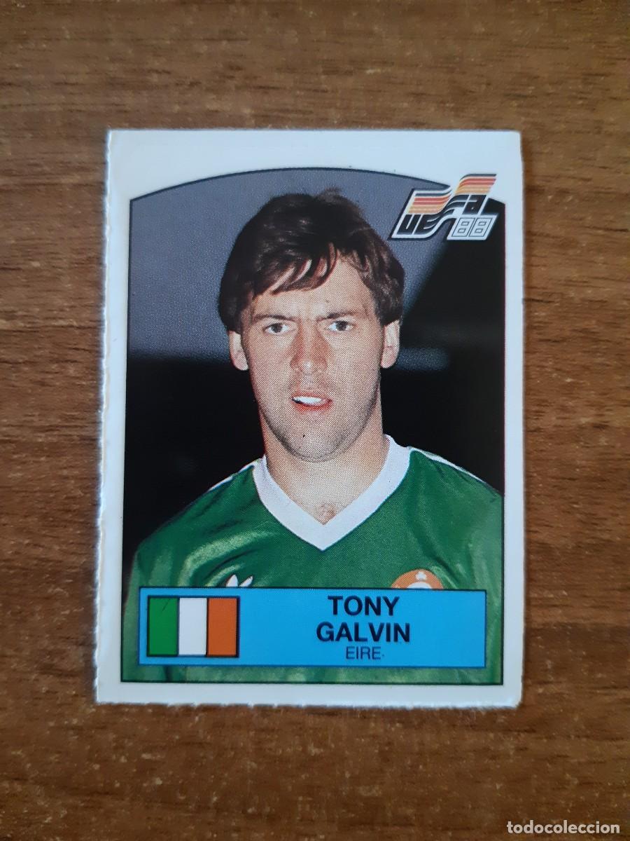 Fu&szlig;ball-Sticker: N&deg;201 TONY GALVIN EIRE IRLANDA EURO 88 PANINI EUROCOPA ALEMANIA 1988. NUNCA PEGADO, SIN PEGAR
