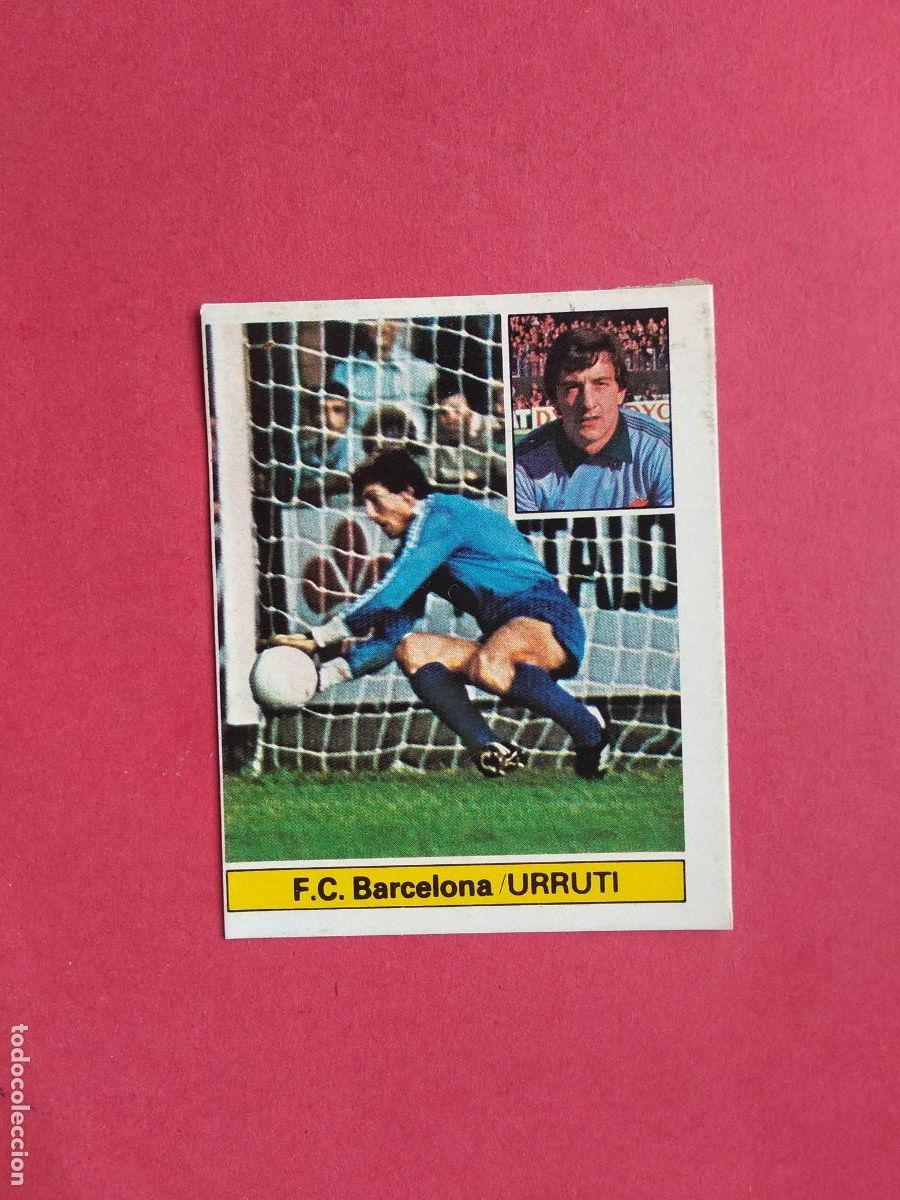 Fu&szlig;ball-Sticker: EDICIONES ESTE LIGA 81 82 1981 1982 CROMO DESPEGADO VERSION URRUTI BARCELONA