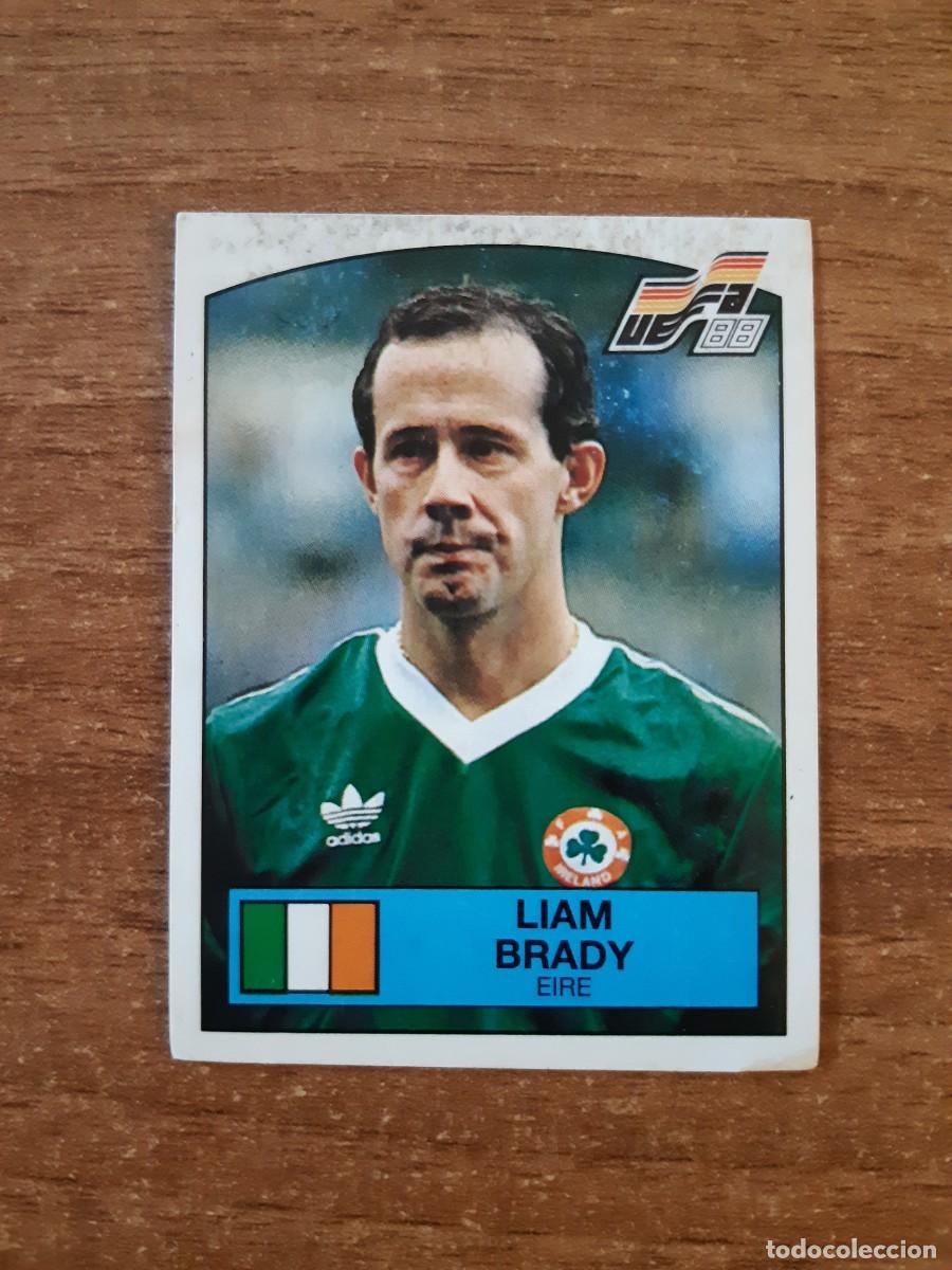 Cromos de f&uacute;tbol: N&deg;199 LIAM BRADY EIRE IRLANDA EURO 88 PANINI EUROCOPA ALEMANIA 1988. NUNCA PEGADO, SIN PEGAR