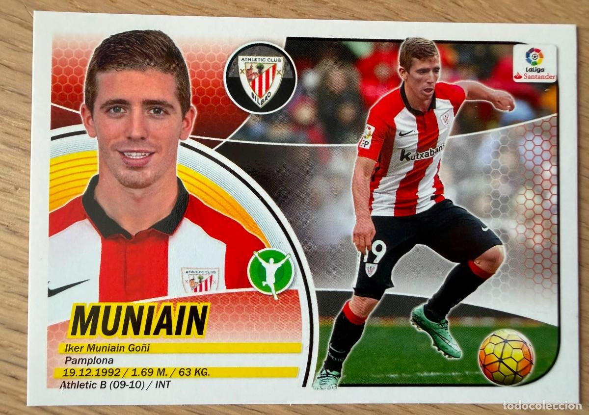 Cromos de f&uacute;tbol: 14A 14 A MUNIAIN ATHLETIC BILBAO 16 17 2016 2017 LIGA SANTANDER COLECCIONES ESTE SIN PEGAR STICKER