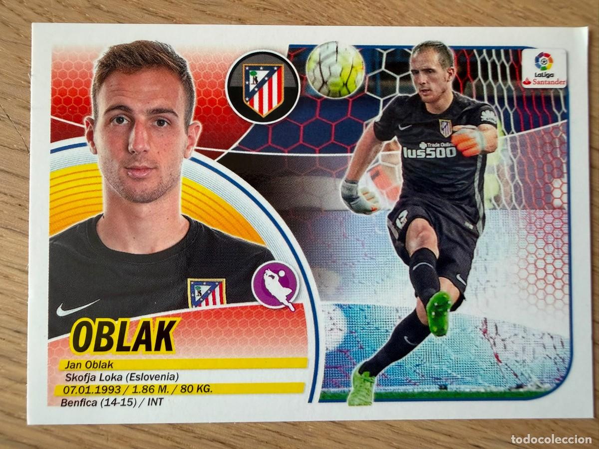 Cromos de f&uacute;tbol: 1 OBLAK ATLETICO MADRID 16 17 2016 2017 LIGA SANTANDER COLECCIONES ESTE SIN PEGAR STICKER