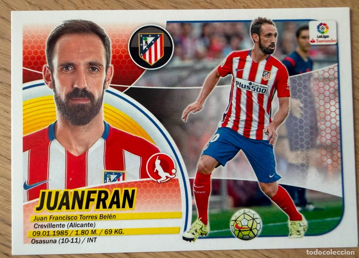 Cromos de f&uacute;tbol: 3 JUANFRAN ATLETICO MADRID 16 17 2016 2017 LIGA SANTANDER COLECCIONES ESTE SIN PEGAR STICKER