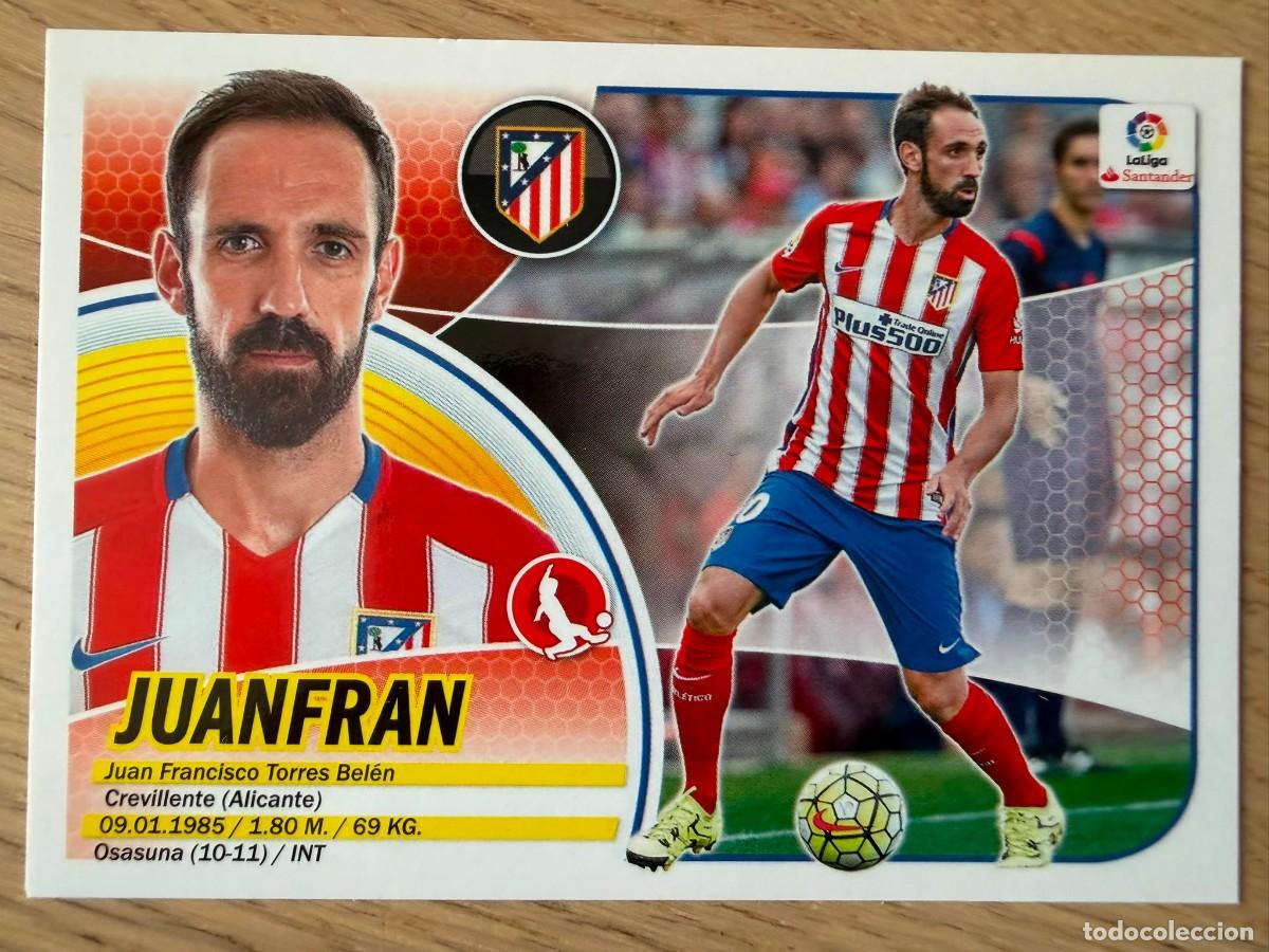 Cromos de f&uacute;tbol: 3 JUANFRAN ATLETICO MADRID 16 17 2016 2017 LIGA SANTANDER COLECCIONES ESTE SIN PEGAR STICKER
