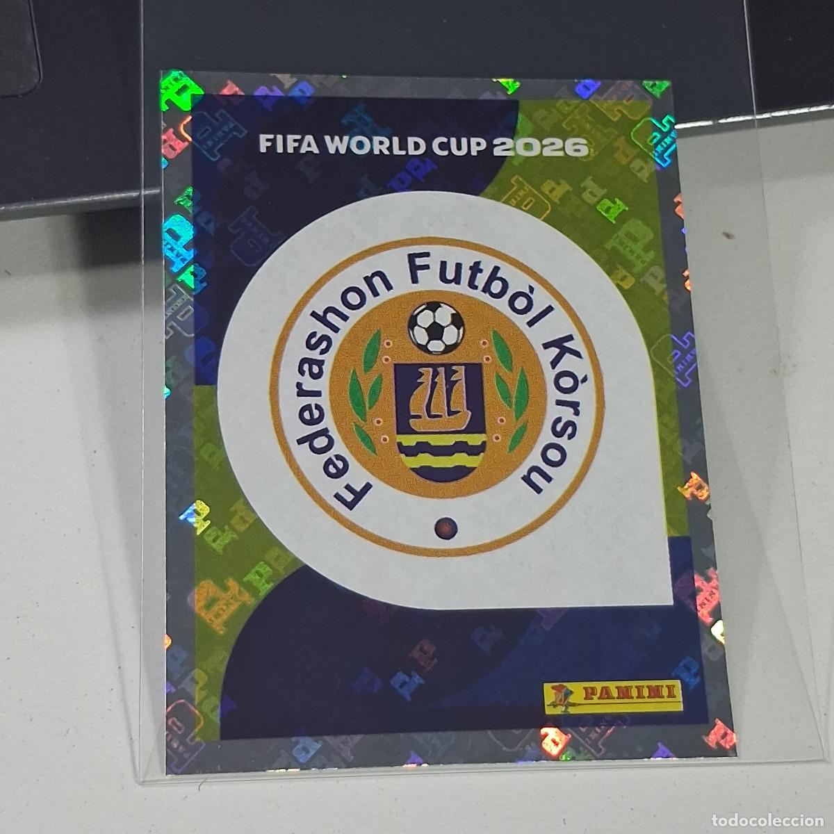 Fu&szlig;ball-Sticker: B34 CUW 1 CUW1 ESCUDO CURACAO KORSOU LOGO BADGE MUNDIAL FIFA WORLD CUP 2026 STICKER PANINI
