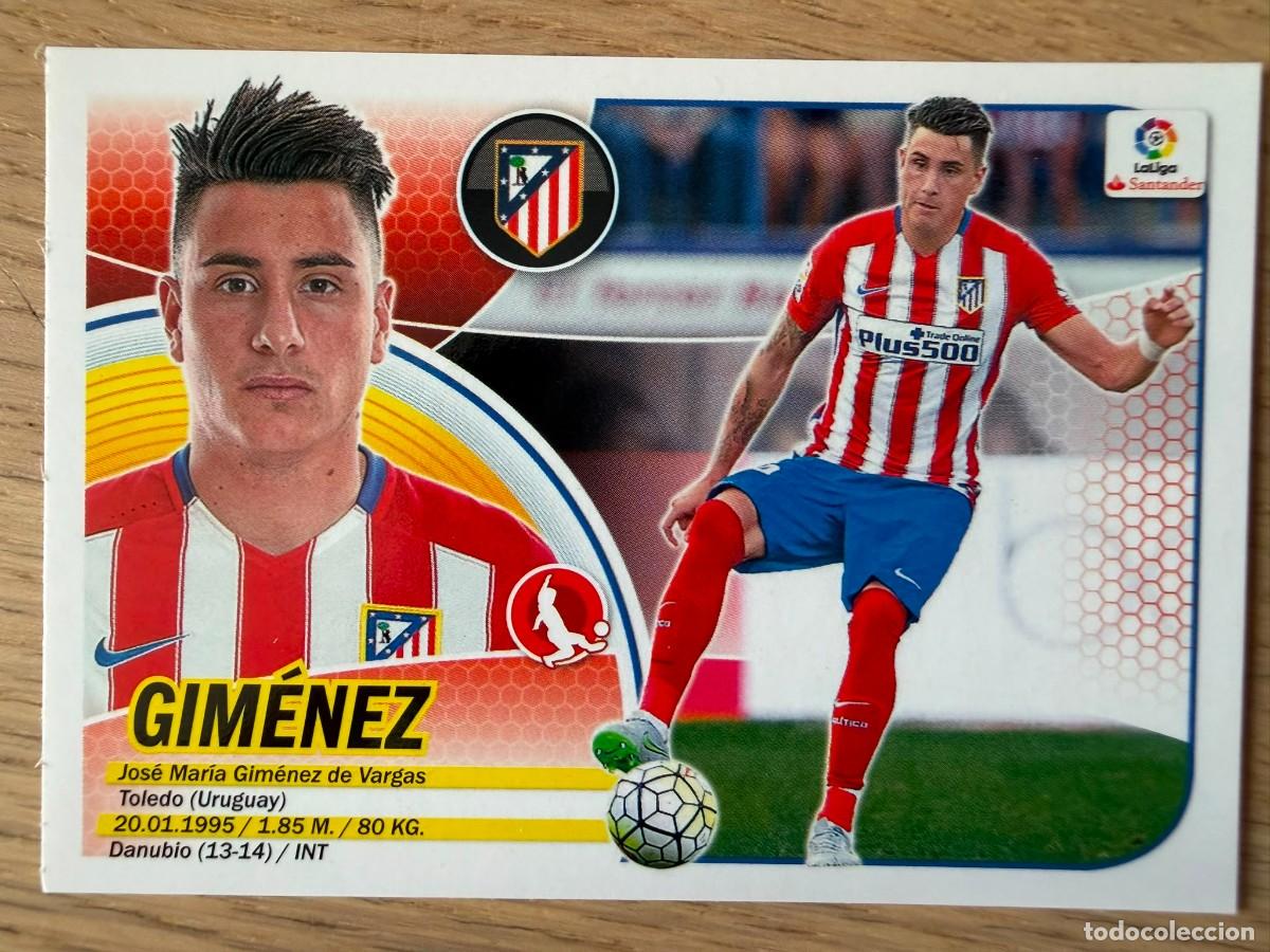 Cromos de Futebol: 5 GIMENEZ ATLETICO MADRID 16 17 2016 2017 LIGA SANTANDER COLECCIONES ESTE SIN PEGAR STICKER