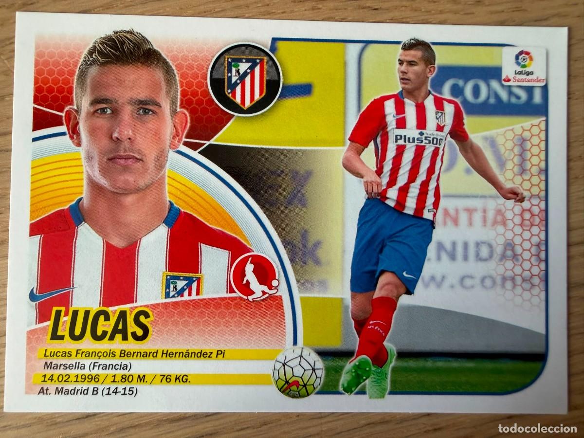 Cromos de Futebol: 6B 6 B LUCAS ATLETICO MADRID 16 17 2016 2017 LIGA SANTANDER COLECCIONES ESTE SIN PEGAR STICKER