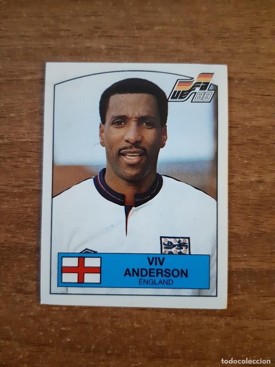 Cromos de f&uacute;tbol: N&deg;163 VIV ANDERSON INGLATERRA EURO 88 PANINI EUROCOPA ALEMANIA 1988. NUNCA PEGADO, SIN PEGAR