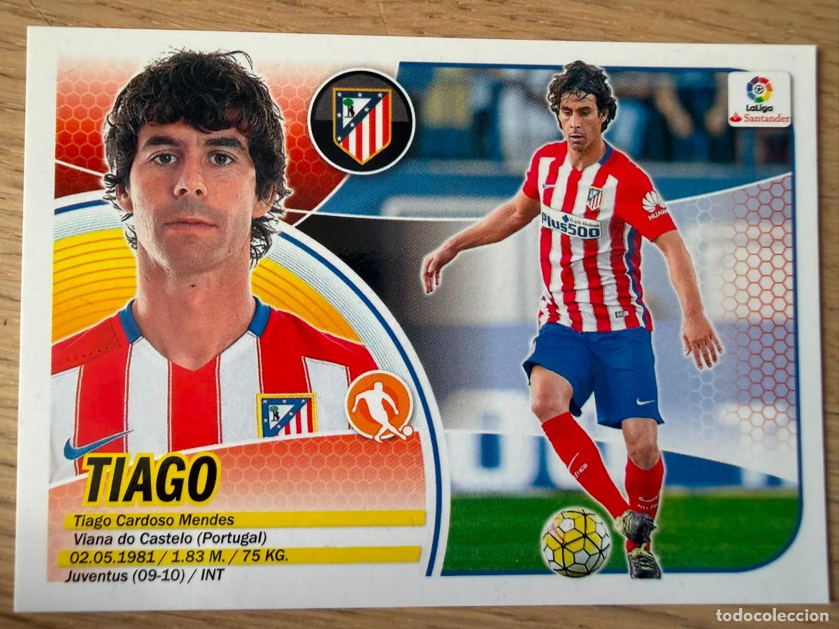 Cromos de f&uacute;tbol: 9A 9 A TIAGO ATLETICO MADRID 16 17 2016 2017 LIGA SANTANDER COLECCIONES ESTE SIN PEGAR STICKER
