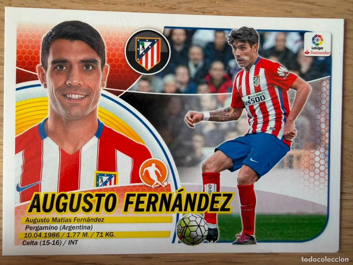 Cromos de f&uacute;tbol: 10 AUGUSTO FERNANDEZ ATLETICO MADRID 16 17 2016 2017 LIGA SANTANDER COLECCIONES ESTE SIN PEGAR