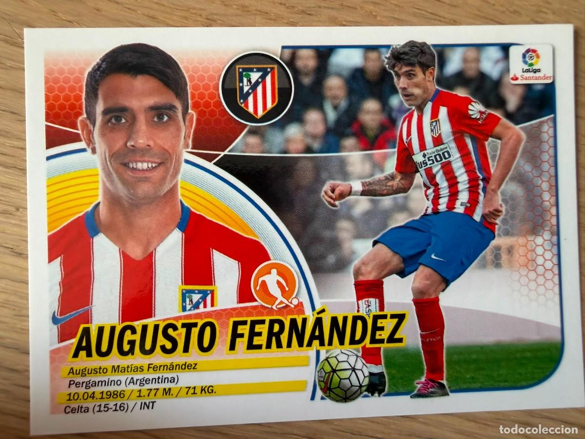 Cromos de f&uacute;tbol: 10 AUGUSTO FERNANDEZ ATLETICO MADRID 16 17 2016 2017 LIGA SANTANDER COLECCIONES ESTE SIN PEGAR