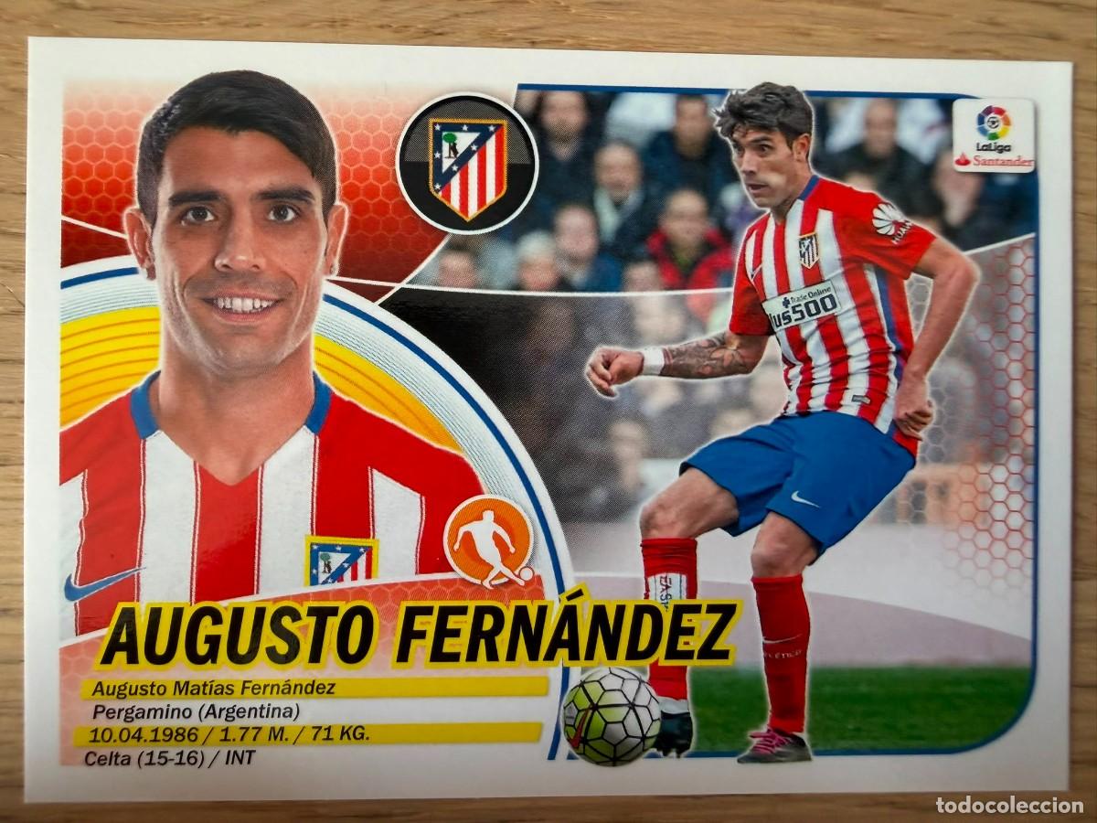 Cromos de f&uacute;tbol: 10 AUGUSTO FERNANDEZ ATLETICO MADRID 16 17 2016 2017 LIGA SANTANDER COLECCIONES ESTE SIN PEGAR
