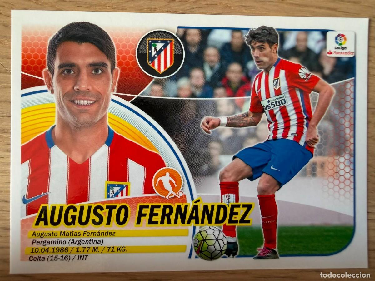 Cromos de f&uacute;tbol: 10 AUGUSTO FERNANDEZ ATLETICO MADRID 16 17 2016 2017 LIGA SANTANDER COLECCIONES ESTE SIN PEGAR