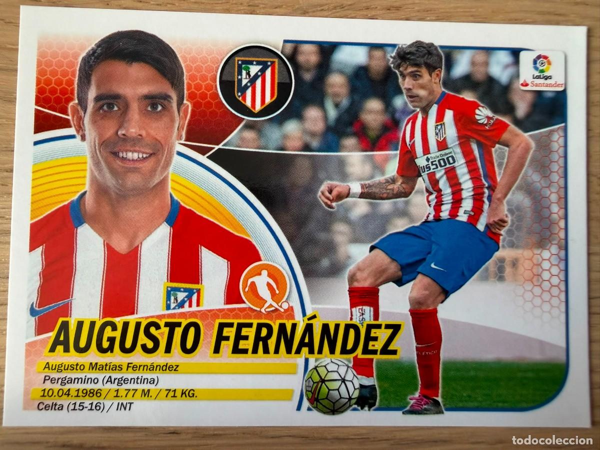 Cromos de f&uacute;tbol: 10 AUGUSTO FERNANDEZ ATLETICO MADRID 16 17 2016 2017 LIGA SANTANDER COLECCIONES ESTE SIN PEGAR