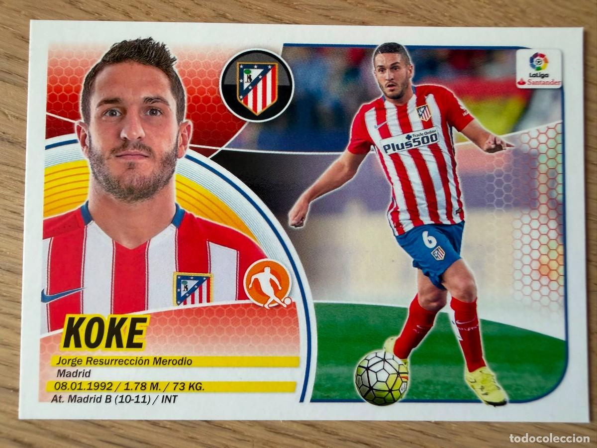 Cromos de f&uacute;tbol: 12 KOKE ATLETICO MADRID 16 17 2016 2017 LIGA SANTANDER COLECCIONES ESTE SIN PEGAR STICKER
