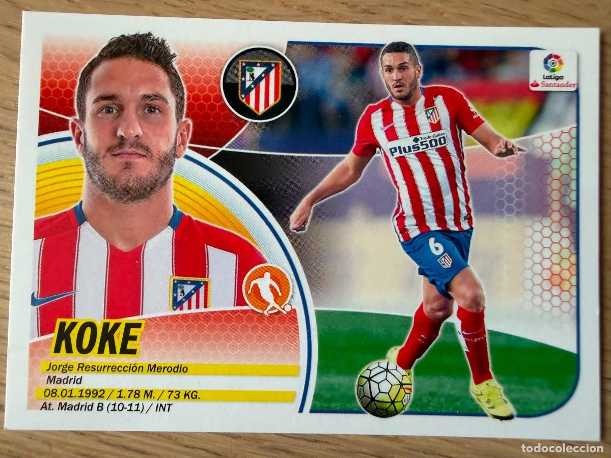 Cromos de f&uacute;tbol: 12 KOKE ATLETICO MADRID 16 17 2016 2017 LIGA SANTANDER COLECCIONES ESTE SIN PEGAR STICKER