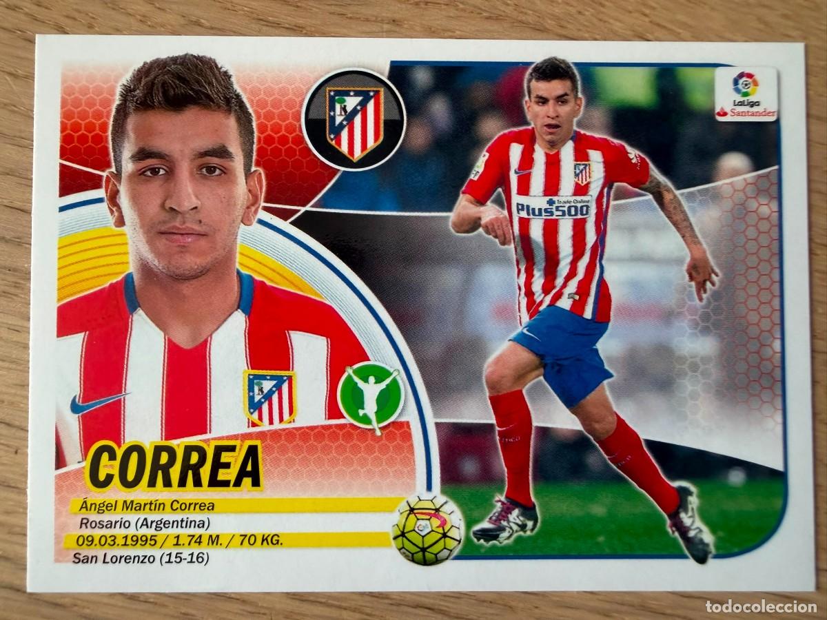 Cromos de f&uacute;tbol: 14 ANGEL CORREA ATLETICO MADRID 16 17 2016 2017 LIGA SANTANDER COLECCIONES ESTE SIN PEGAR STICKER