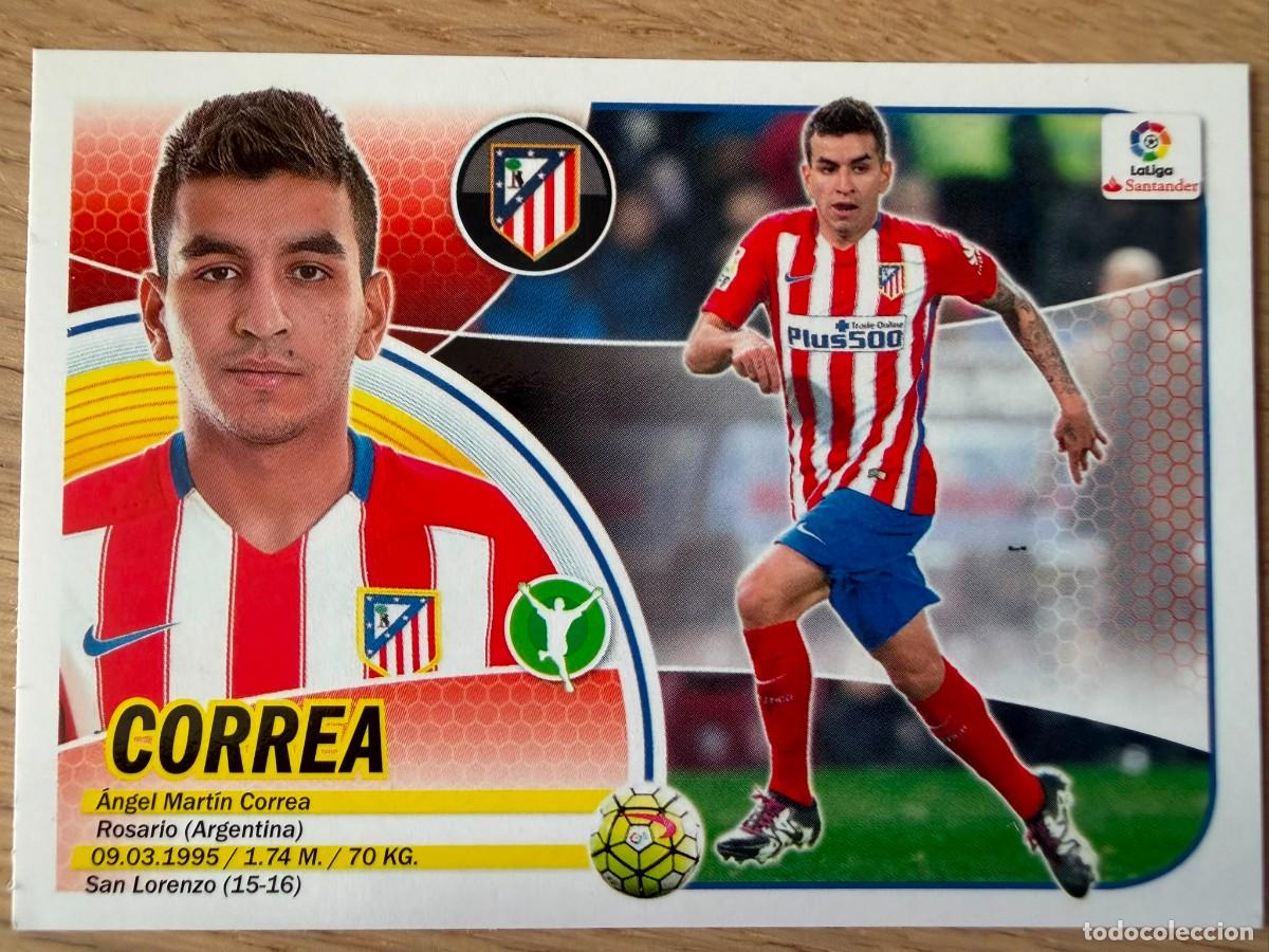 Cromos de f&uacute;tbol: 14 ANGEL CORREA ATLETICO MADRID 16 17 2016 2017 LIGA SANTANDER COLECCIONES ESTE SIN PEGAR STICKER