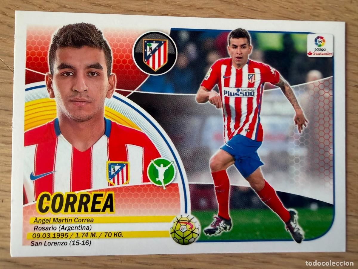 Cromos de f&uacute;tbol: 14 ANGEL CORREA ATLETICO MADRID 16 17 2016 2017 LIGA SANTANDER COLECCIONES ESTE SIN PEGAR STICKER