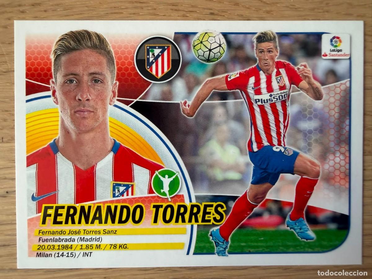 Cromos de f&uacute;tbol: 16 FERNANDO TORRES ATLETICO MADRID 16 17 2016 2017 LIGA SANTANDER COLECCIONES ESTE SIN PEGAR STICKER