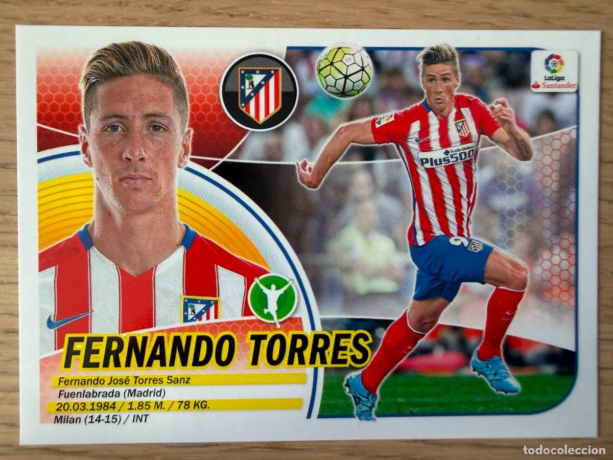 Cromos de f&uacute;tbol: 16 FERNANDO TORRES ATLETICO MADRID 16 17 2016 2017 LIGA SANTANDER COLECCIONES ESTE SIN PEGAR STICKER