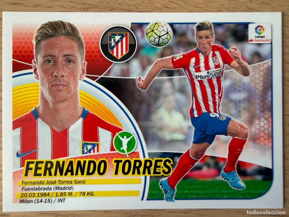 Cromos de f&uacute;tbol: 16 FERNANDO TORRES ATLETICO MADRID 16 17 2016 2017 LIGA SANTANDER COLECCIONES ESTE SIN PEGAR STICKER