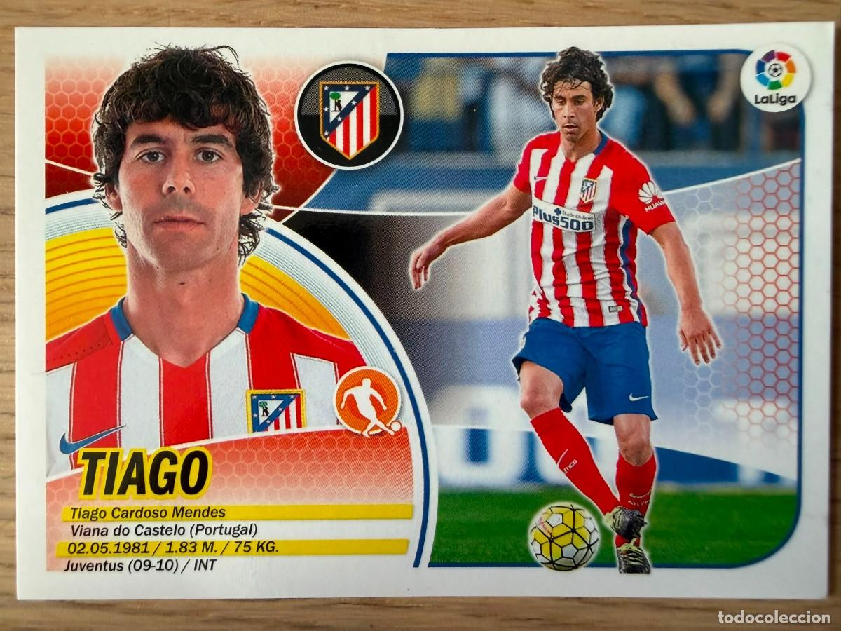 Cromos de f&uacute;tbol: 9A TIAGO LOGO SOLO LIGA ATLETICO MADRID 16 17 2016 2017 LIGA SANTANDER COLECCIONES ESTE SIN PEGAR