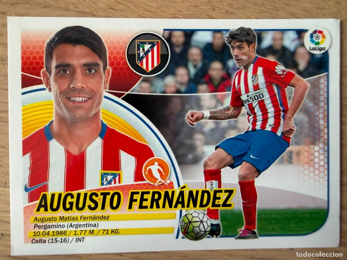 Cromos de f&uacute;tbol: 10 AUGUSTO LOGO SOLO LIGA ATLETICO MADRID 16 17 2016 2017 LIGA SANTANDER COLECCIONES ESTE SIN PEGAR
