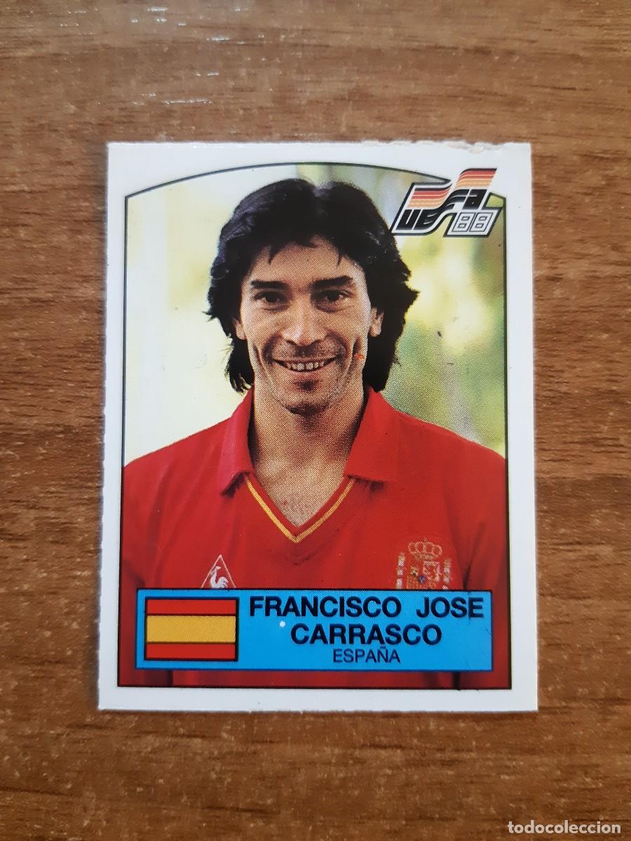 Cromos de f&uacute;tbol: N&deg;152 LOBO CARRASCO ESPA&Ntilde;A EURO 88 PANINI EUROCOPA ALEMANIA 1988. NUNCA PEGADO, SIN PEGAR