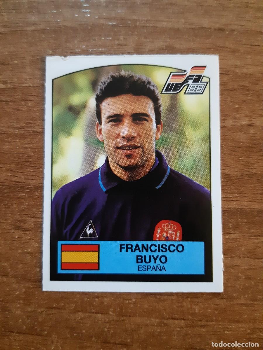 Cromos de f&uacute;tbol: N&deg;134 FRANCISCO BUYO ESPA&Ntilde;A EURO 88 PANINI EUROCOPA ALEMANIA 1988. NUNCA PEGADO, SIN PEGAR