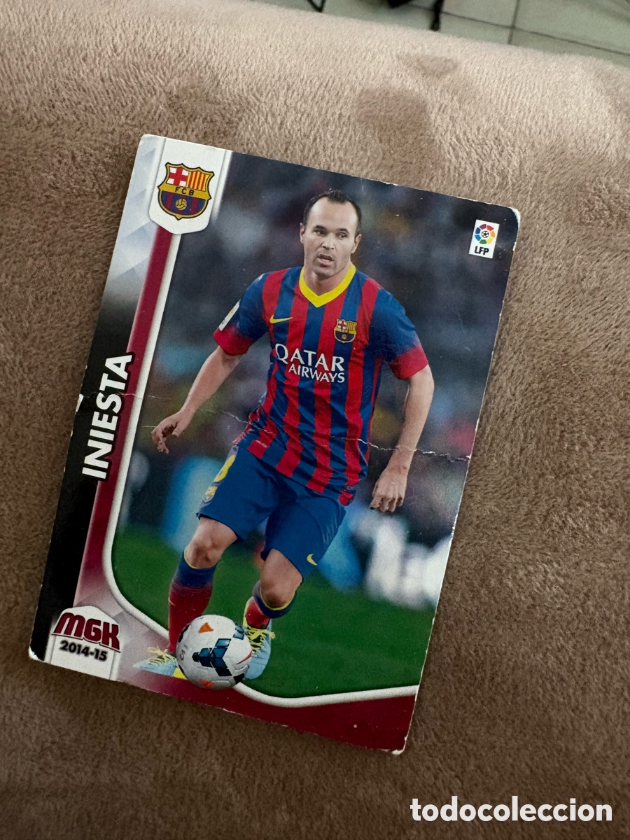 Cromos de f&uacute;tbol: 65 MEGACRACKS 14-15 ANDR&Eacute;S INIESTA - F.C. BARCELONA - PANINI MGK 2014-2015 FICHAS