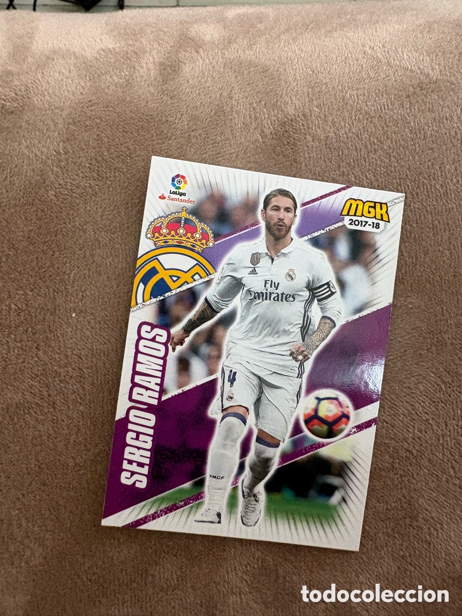 Cromos de f&uacute;tbol: CROMO N&ordm; 384 SERGIO RAMOS - MEGACRACKS 2017 18 - REAL MADRID