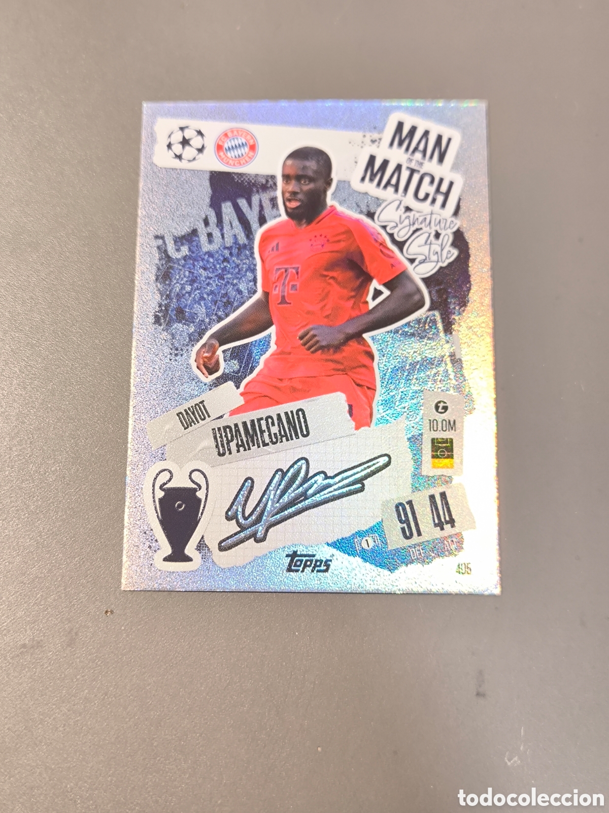 Cromos de f&uacute;tbol: UPAMECANO 405 Man of the Match Bayern Match Attax Topps