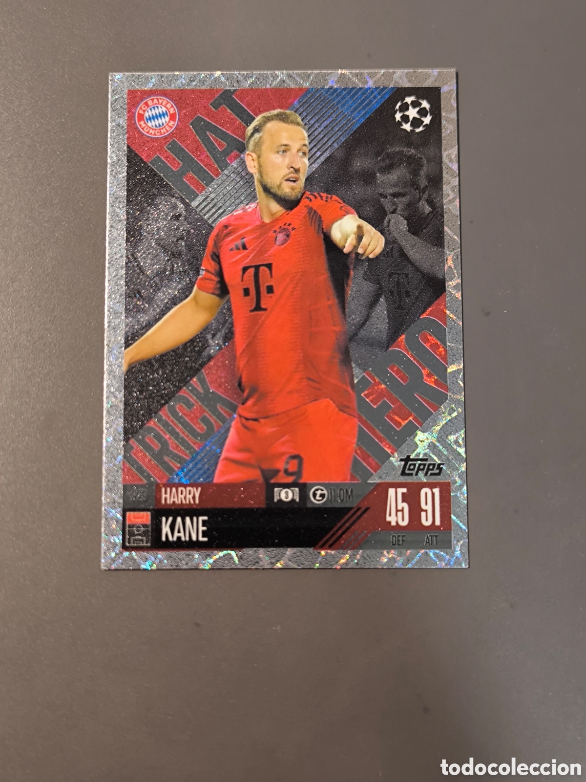 Cromos de f&uacute;tbol: HARRY KANE 329 Hat Trick Hero Bayern Match Attax