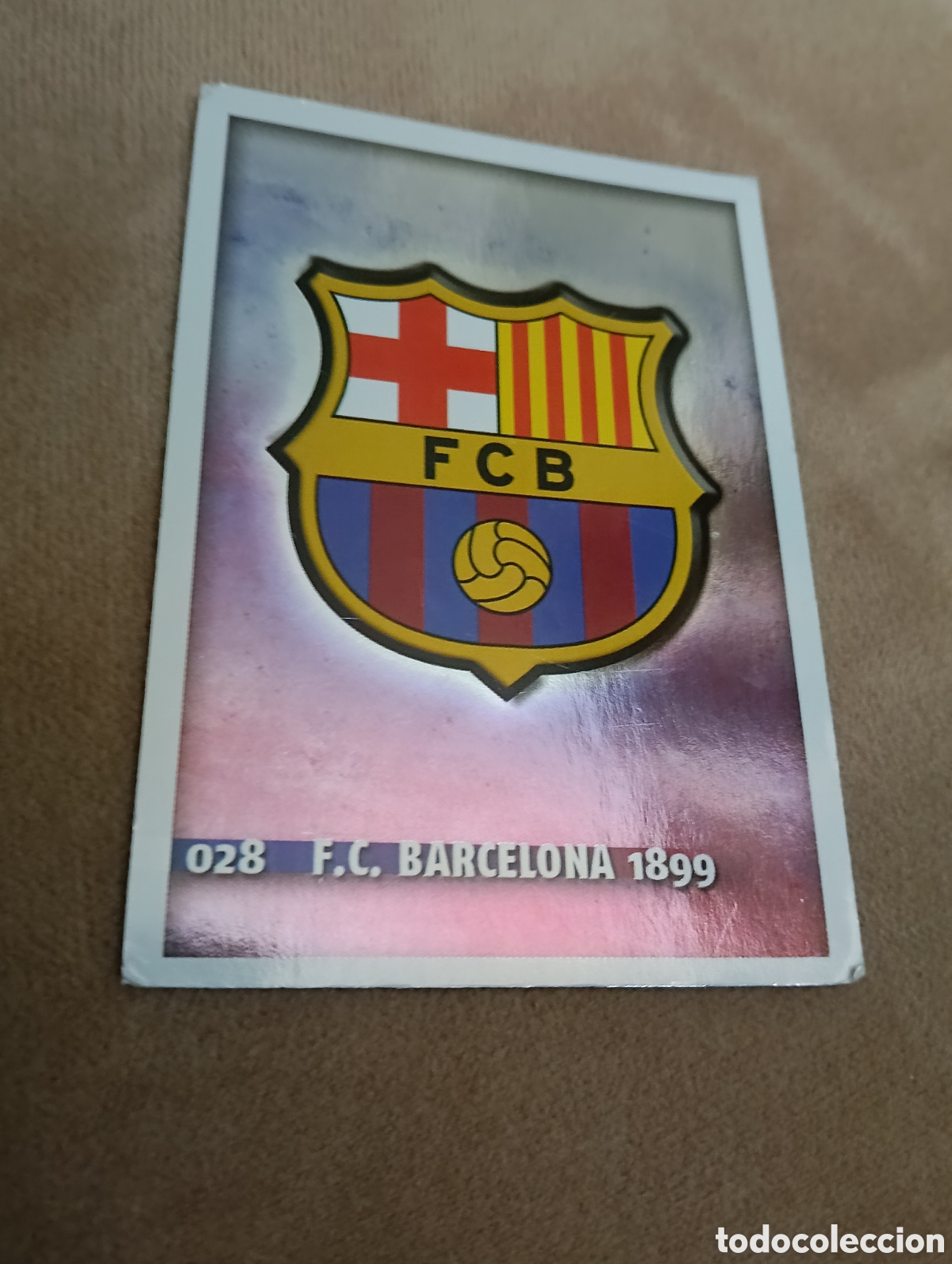 Cromos de f&uacute;tbol: C9103. 028 - ESCUDO - F.C. BARCELONA - LAS FICHAS QUIZ DE LA LIGA 2015 (2014 / 2015) - MUNDICROMO