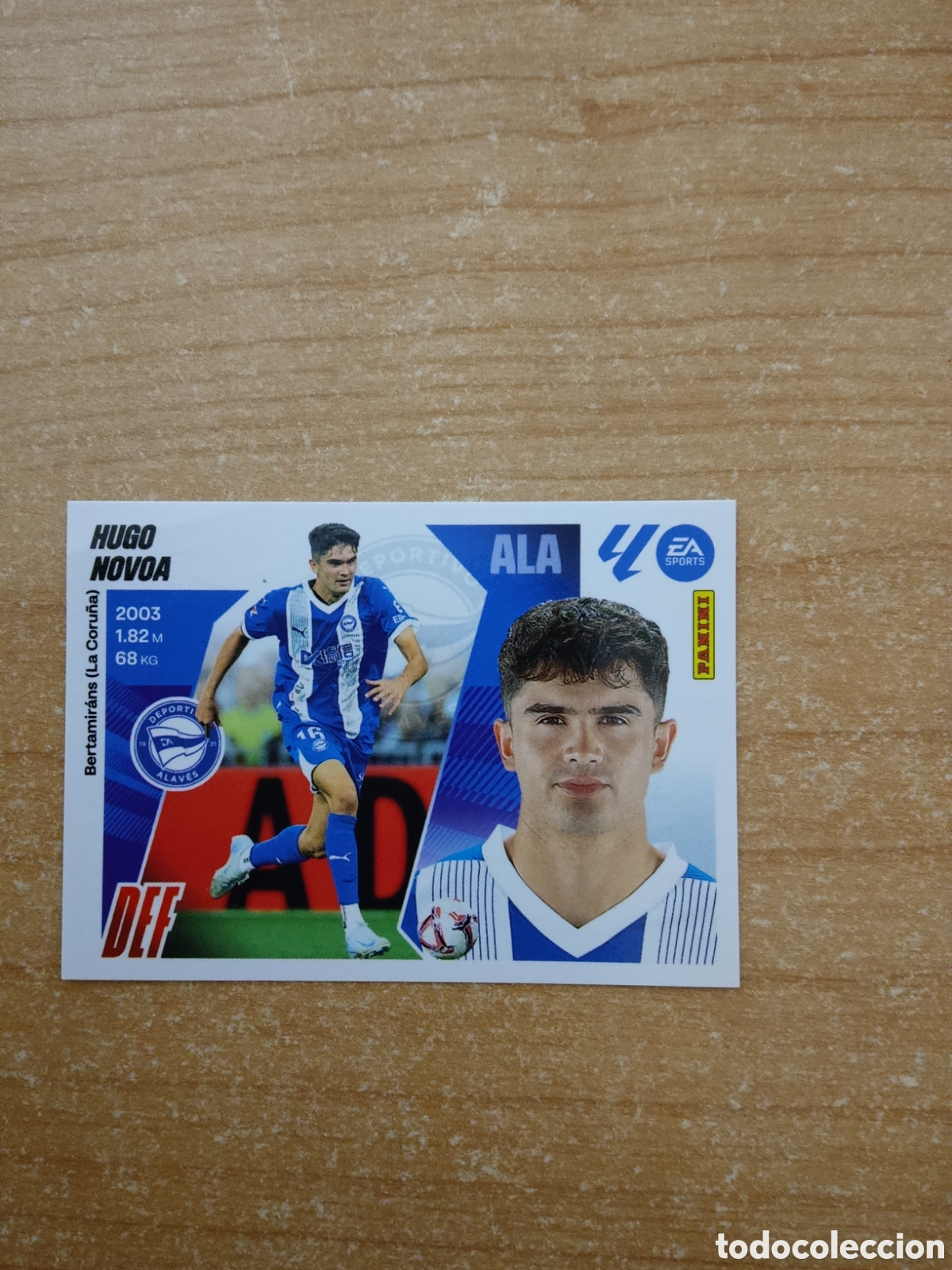 Cromos de f&uacute;tbol: 6 HUGO NOVOA ALAVES LIGA ESTE 2025 2026