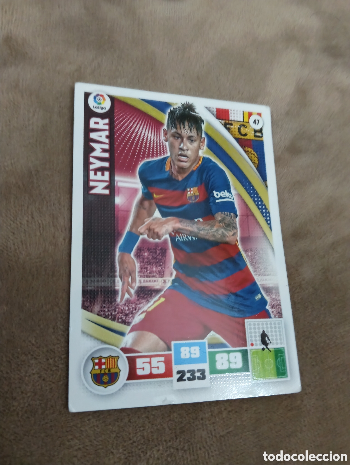 Cromos de f&uacute;tbol: ADRENALYN: LIGA 2015-2016 (FC BARCELONA) N&deg;47 NEYMAR
