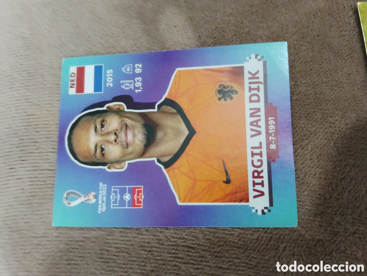 Cromos de f&uacute;tbol: CROMO NED9 VIRGIL VAN DIJK PAISES BAJOS FIFA WORLD CUP MUNDIAL QATAR 2022 22 STICKER PANINI