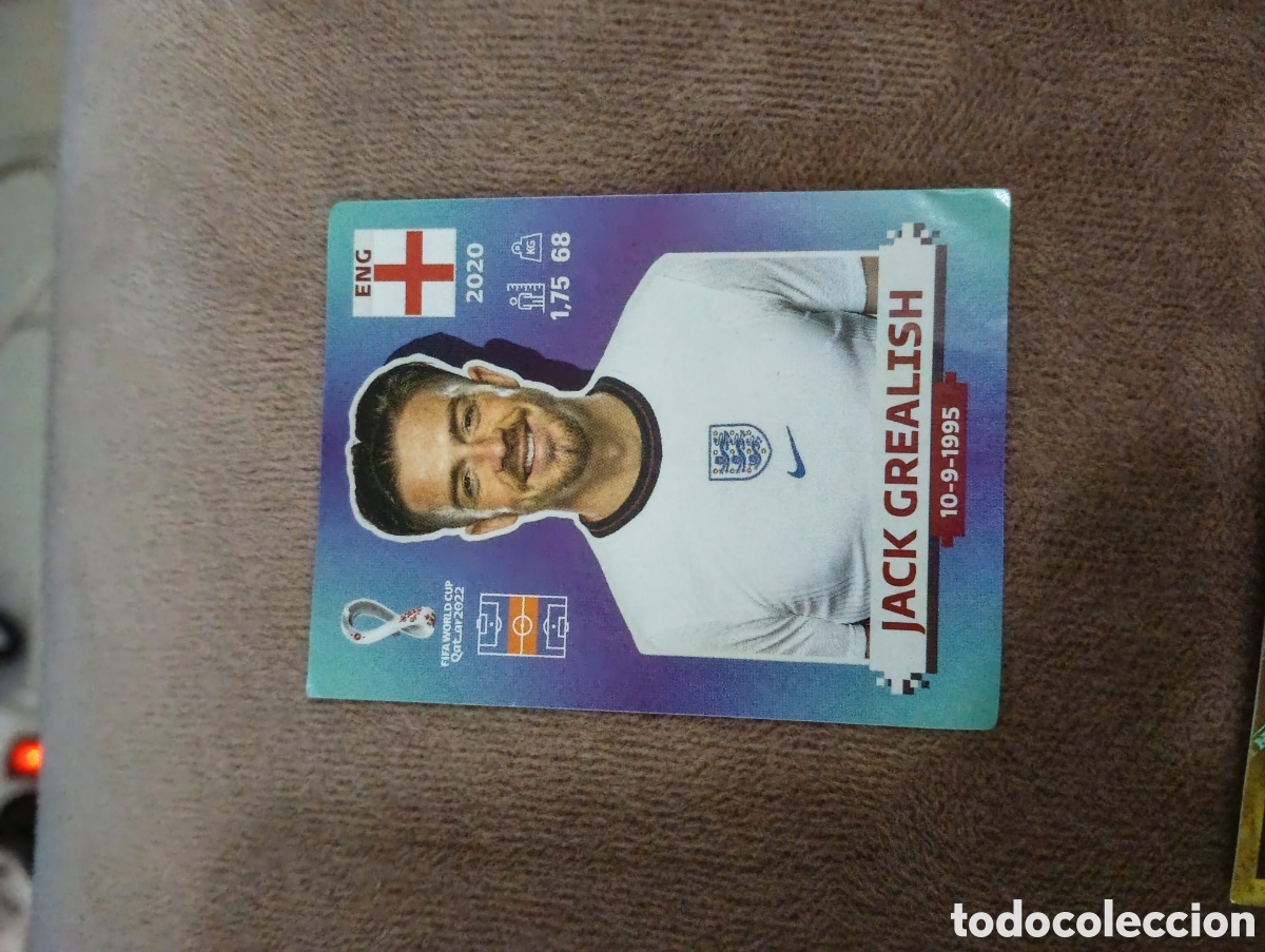 Cromos de f&uacute;tbol: CROMO JACK GREALISH 12 ENG INGLATERRA MUNDIAL WORLD CUP QATAR 2022 22 STICKER PANINI NUNCA PEGADO