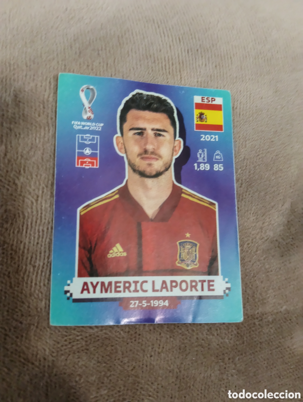 Cromos de f&uacute;tbol: ESP 8 AYMERIC LAPORTE (ESPA&Ntilde;A) MUNDIAL QATAR 2022 PANINI