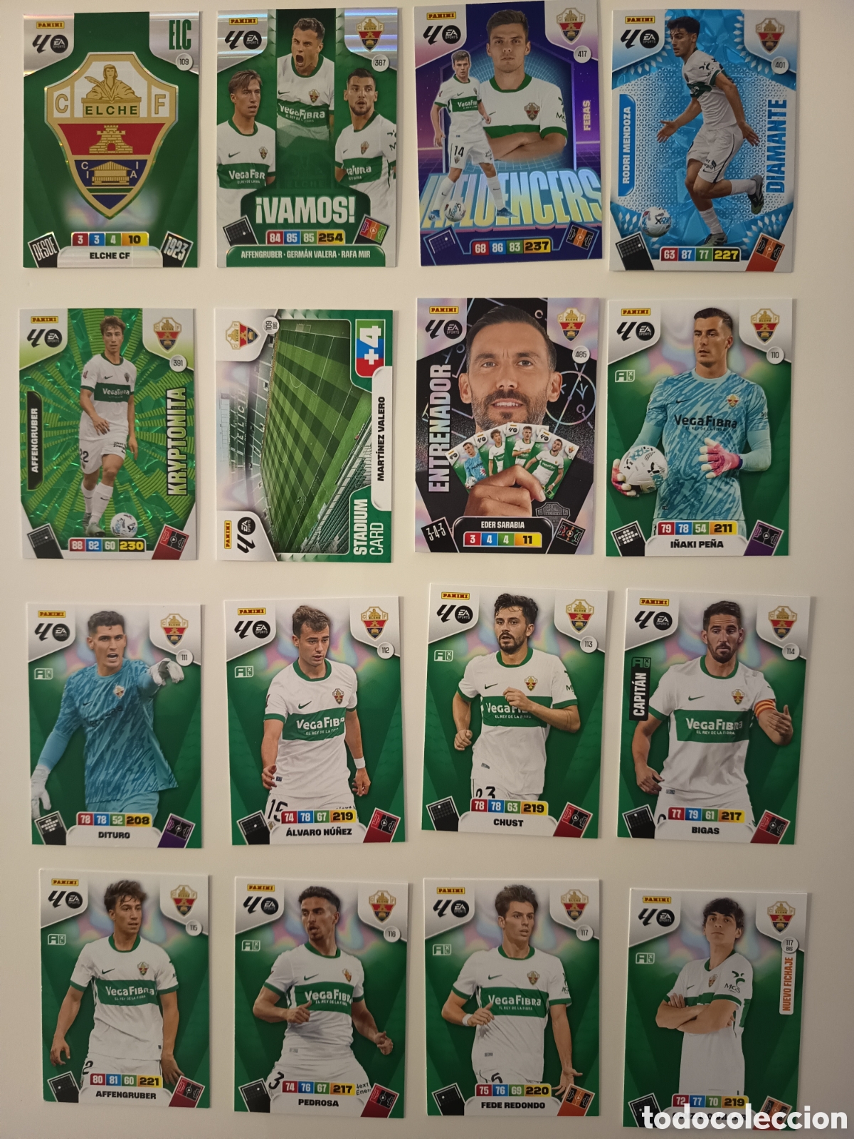 Cromos de f&uacute;tbol: Lote Elche adrenalyn