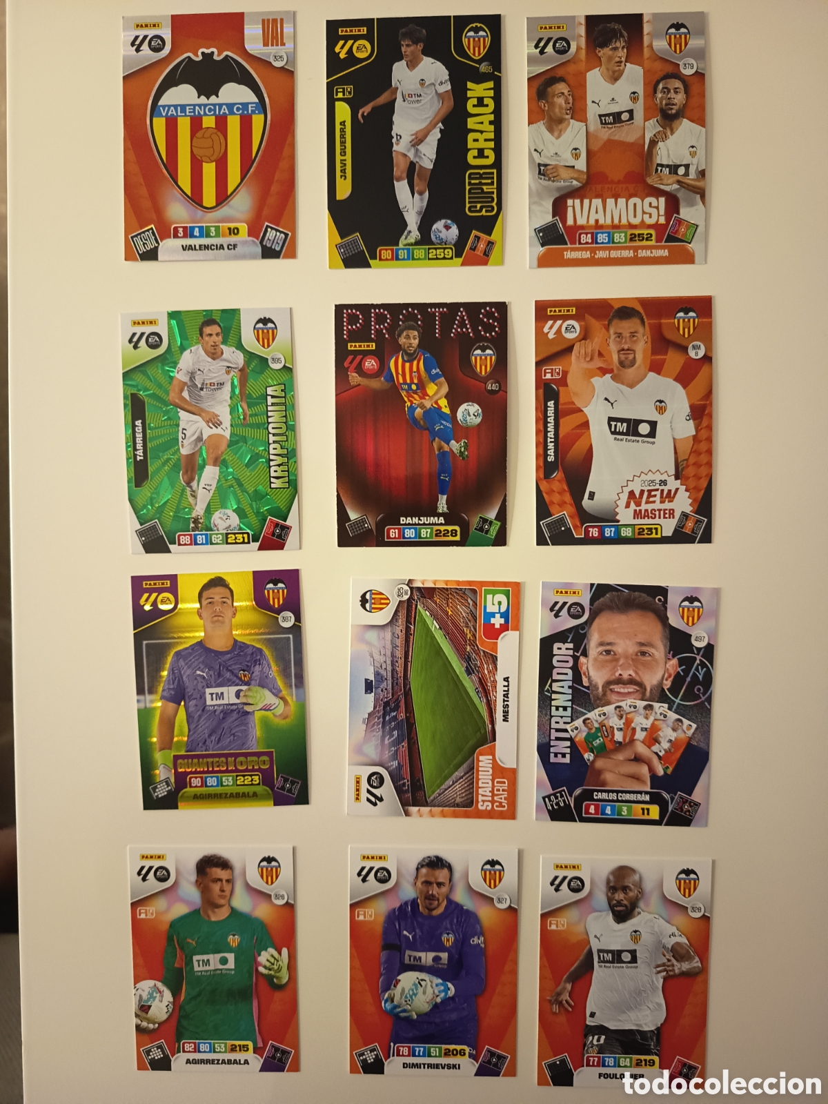 Cromos de f&uacute;tbol: Lote Valencia adrenalyn