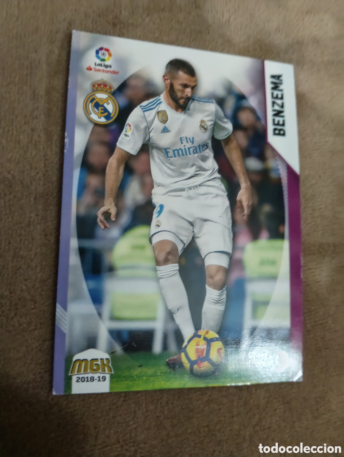Cromos de f&uacute;tbol: MGK 371 BENZEMA REAL MADRID CROMOS ALBUM MEGACRACKS LIGA FUTBOL 2018 2019 18 19