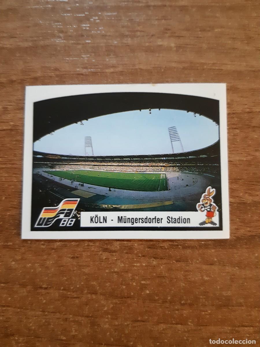 Cromos de f&uacute;tbol: N&deg;34 K&Ouml;LN M&Uuml;NGERSDORFER STADION EURO 88 PANINI EUROCOPA ALEMANIA 1988. NUNCA PEGADO, SIN PEGAR