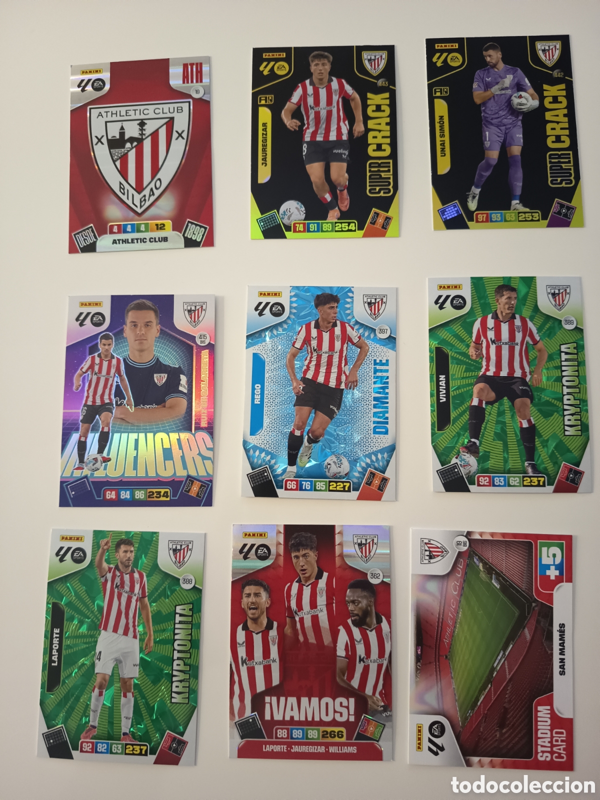 Football Stickers: Lote Bilbao Adrenalyn 2025-2026
