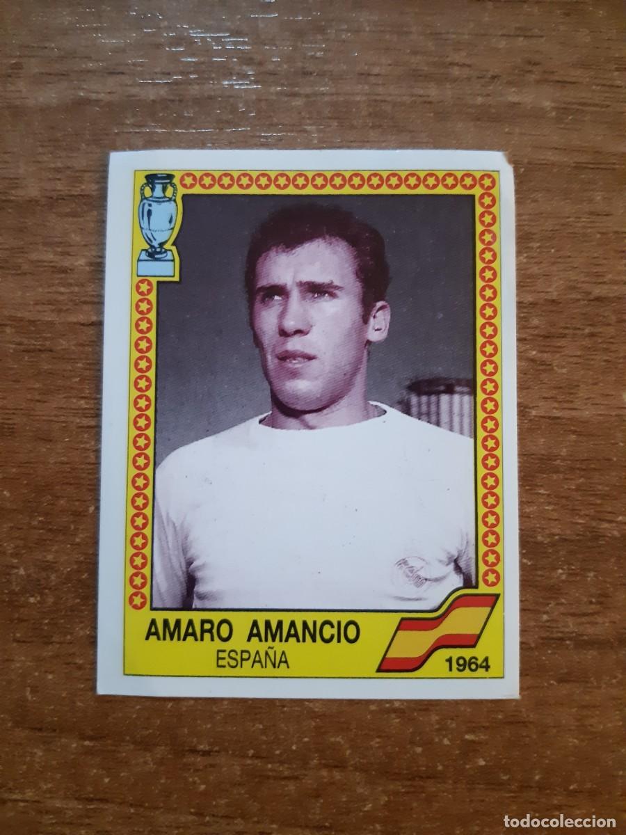 Cromos de f&uacute;tbol: N&deg;8 AMANCIO AMARO ESPA&Ntilde;A CAMPEON 1964 EURO 88 PANINI EUROCOPA ALEMANIA 1988. NUNCA PEGADO, SIN PEGAR