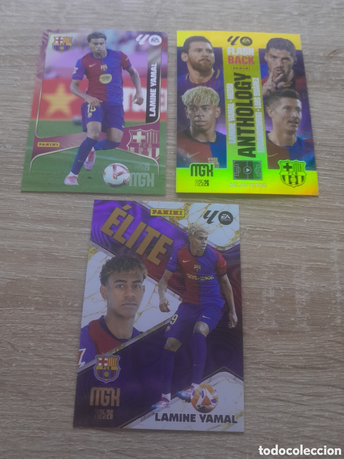 Cromos de f&uacute;tbol: Lote 3 cromos 2025 2026 megacracks lamine yamal y messi 2025-26