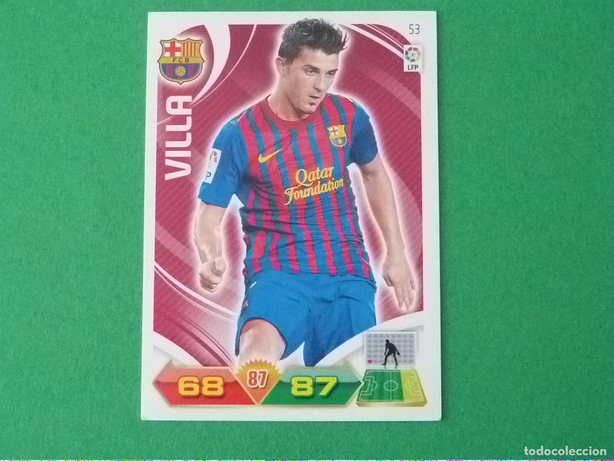 Cromos de f&uacute;tbol: TRADING CARD FUTBOL DAVID VILLA F.C. BARCELONA N&ordm; 53 LIGA ADRENALYN XL 2011-2012/11-12 PANINI