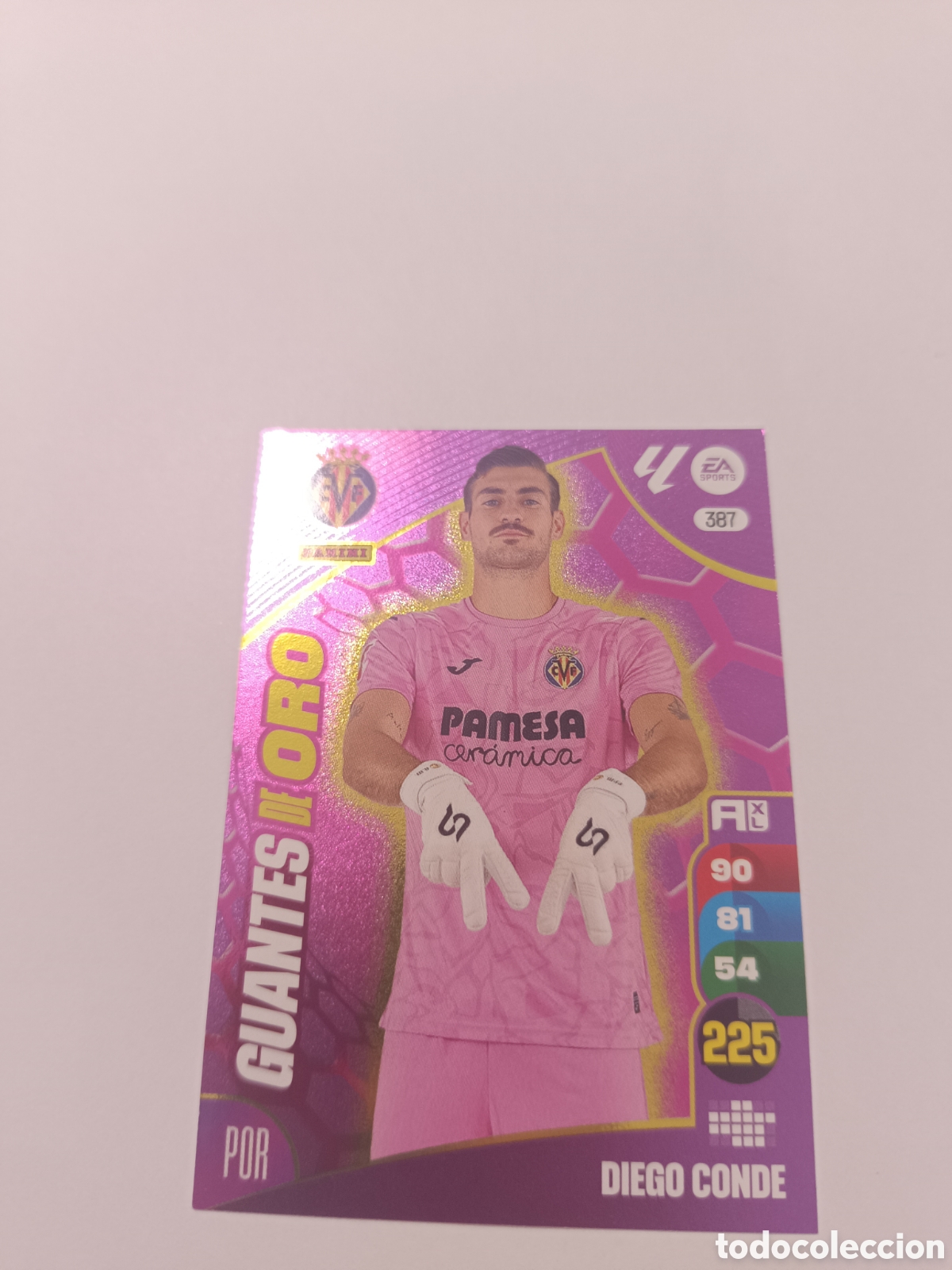 Cromos de f&uacute;tbol: Adrenalyn 24-25 guantes de oro 387 diego conde